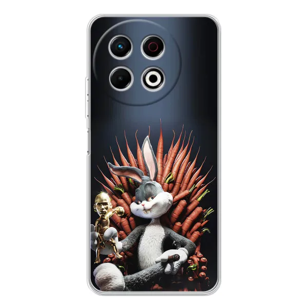 Чехол с принтом «Король Кролик» для TECNO Spark 30 Pro
