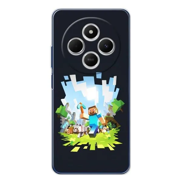 Чехол с принтом «персонажи Minecraft» для TECNO Spark 30