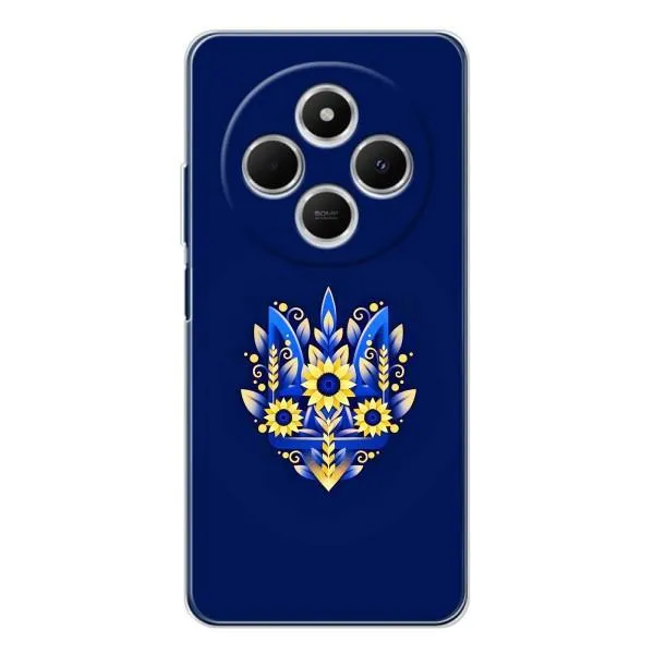 Чехол с принтом «Цветочный Герб» для TECNO Spark 30C