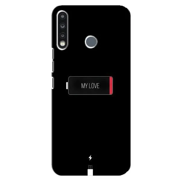 Чехол с принтом «Love battery» для TECNO Spark 4