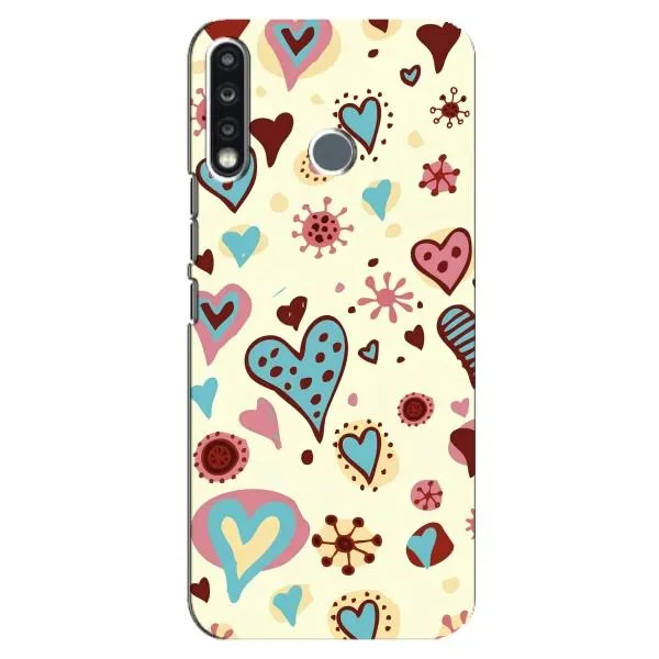 Чехол с принтом «Сердечки» для TECNO Spark 4