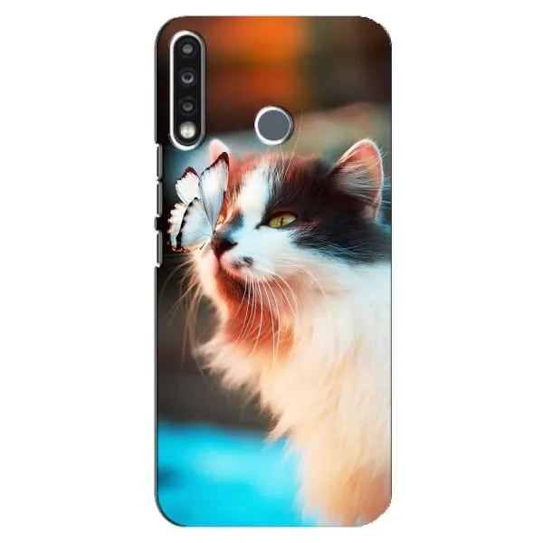 Чехол с принтом «Котик с бабочкой» для TECNO Spark 4