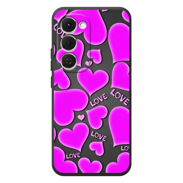 Чехол с принтом «Pink hearts» для TECNO Spark 40 Pro Plus