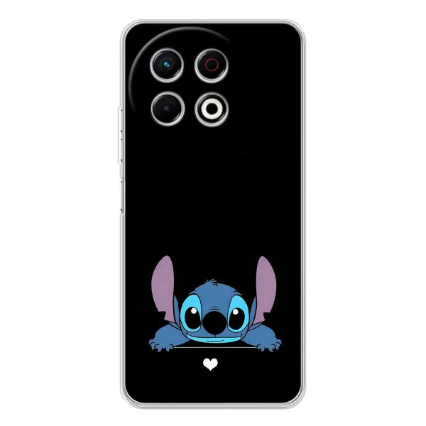 Чохол з принтом «Стіч на чорному» для TECNO Spark 40 Pro