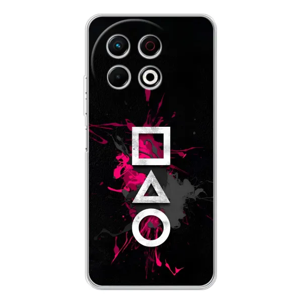 Чехол с принтом «Символы Игра кальмара» для TECNO Spark 40 Pro Чехол с принтом «Символы Игра кальмара» для TECNO Spark 40 Pro