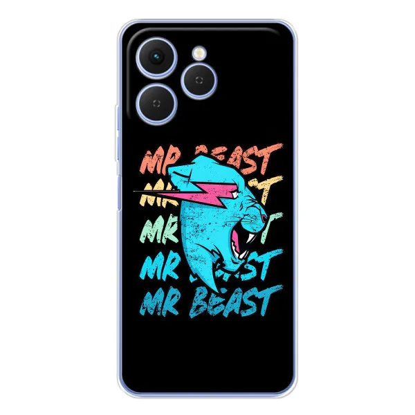 Чохол з принтом «logo Mr beast» для TECNO Spark 40