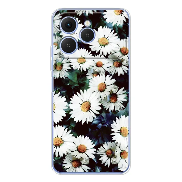 Чохол з принтом «Ромашки» для TECNO Spark 40