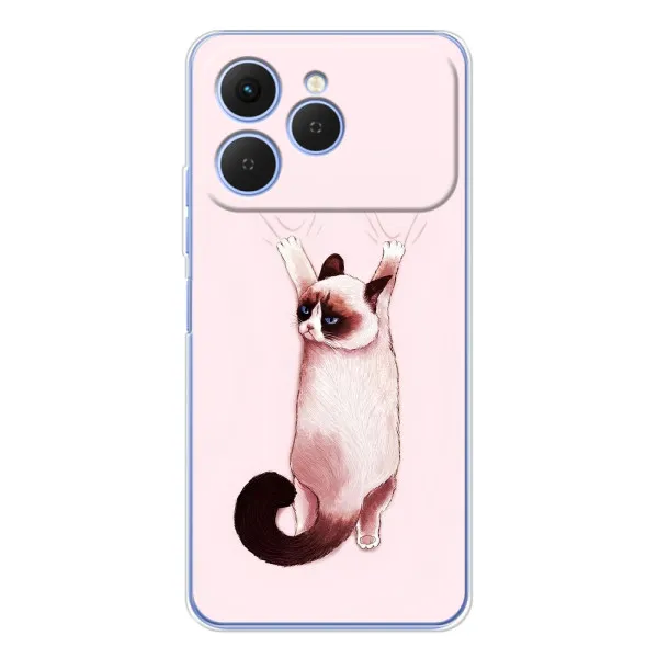 Чехол с принтом «Котик падает» для TECNO Spark 40