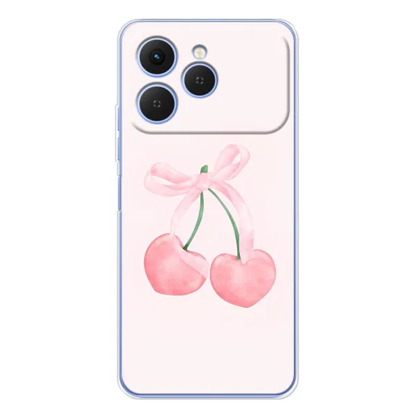 Чехол с принтом «Розовые вишни» для TECNO Spark 40