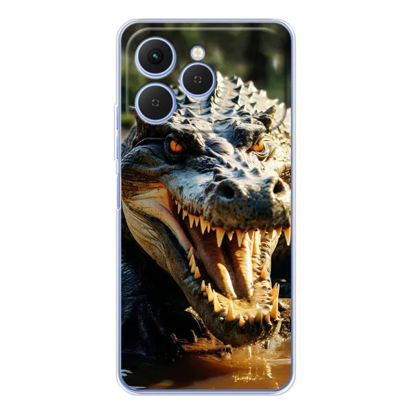Чехол с принтом «Опасный крокодил» для TECNO Spark 40 Чехол с принтом «Опасный крокодил» для TECNO Spark 40