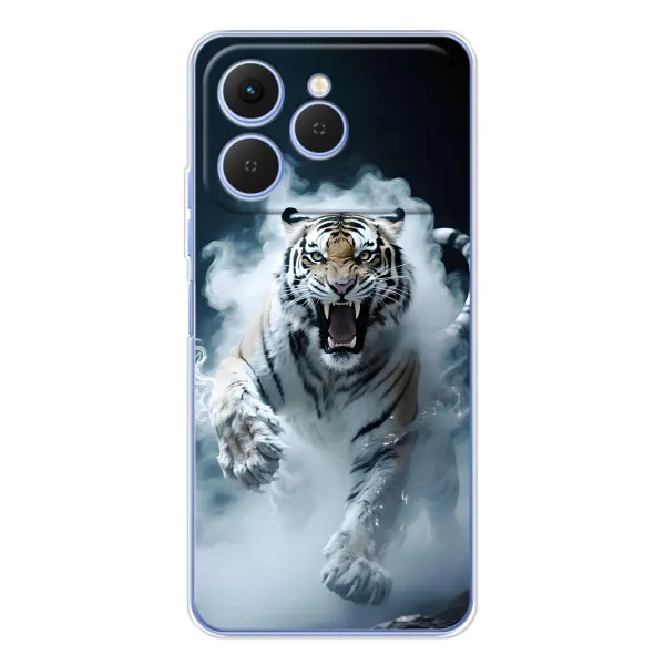 Чехол с принтом «Белый тигр в дыму» для TECNO Spark 40 Чехол с принтом «Белый тигр в дыму» для TECNO Spark 40