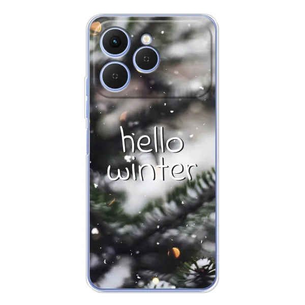 Чехол с принтом «Hello winter» для TECNO Spark 40