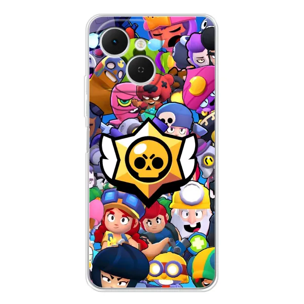Чохол з принтом «Лого Brawl Stars» для TECNO Spark 40C