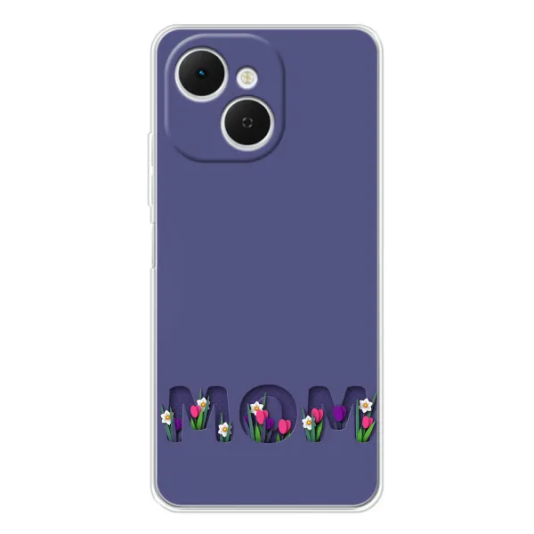 Чехол с принтом «Мама в цветах» для TECNO Spark 40C