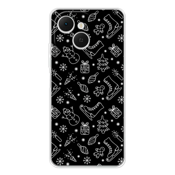 Чехол с принтом «Новогодний фон» для TECNO Spark 40C Чехол с принтом «Новогодний фон» для TECNO Spark 40C