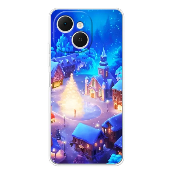 Чехол с принтом «Рождественский город» для TECNO Spark 40C