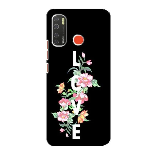 Чехол с принтом «Цветы LOVE» для TECNO Spark 5 Pro