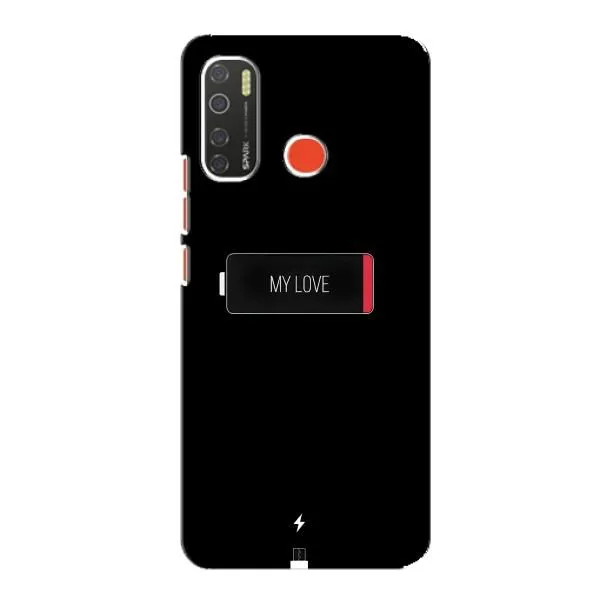 Чехол с принтом «Love battery» для TECNO Spark 5 Pro