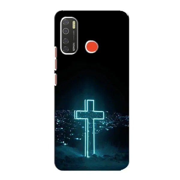 Чехол с принтом «Крест и город» для TECNO Spark 5 Pro