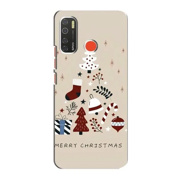 Чехол с принтом «Merry Christmas» для TECNO Spark 5 Pro