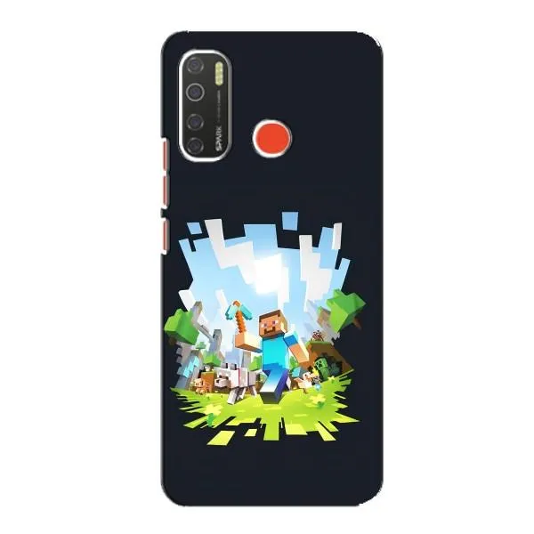 Чехол с принтом «персонажи Minecraft» для TECNO Spark 5