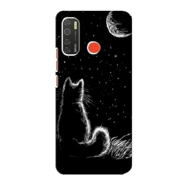 Чохол з принтом «Котик і місяць» для TECNO Spark 5 Чохол з принтом «Котик і місяць» для TECNO Spark 5