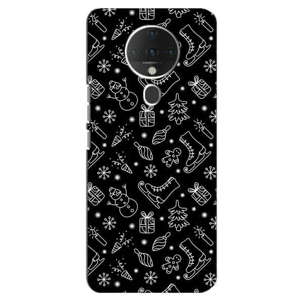 Чехол с принтом «Новогодний фон» для TECNO Spark 6