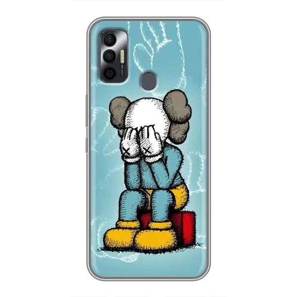 Чехол с принтом «Плач Bearbrick» для TECNO Spark 7 (KF6n)