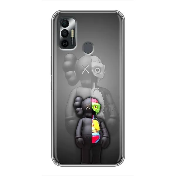 Чехол с принтом «Тело Bearbrick» для TECNO Spark 7 (KF6n)