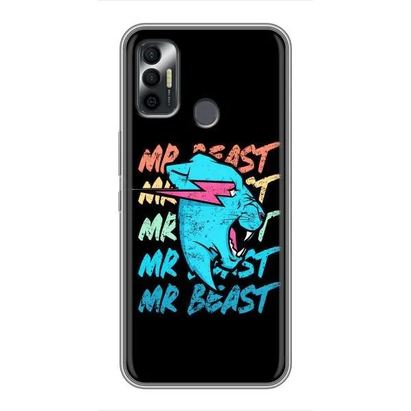 Чохол з принтом «logo Mr beast» для TECNO Spark 7 (KF6n)