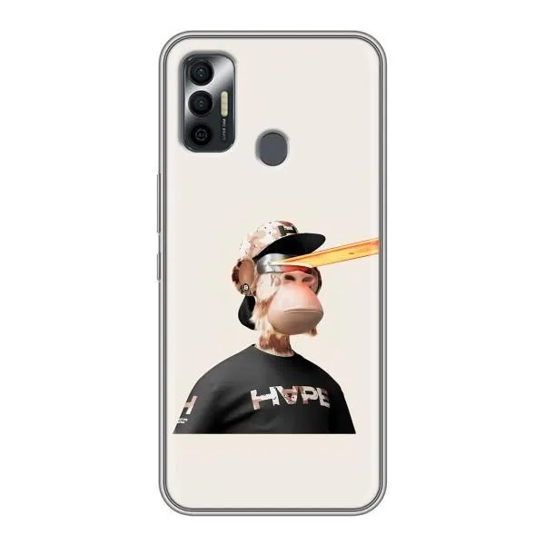 Чехол с принтом «обезьяна NFT в очках» для TECNO Spark 7 (KF6n)