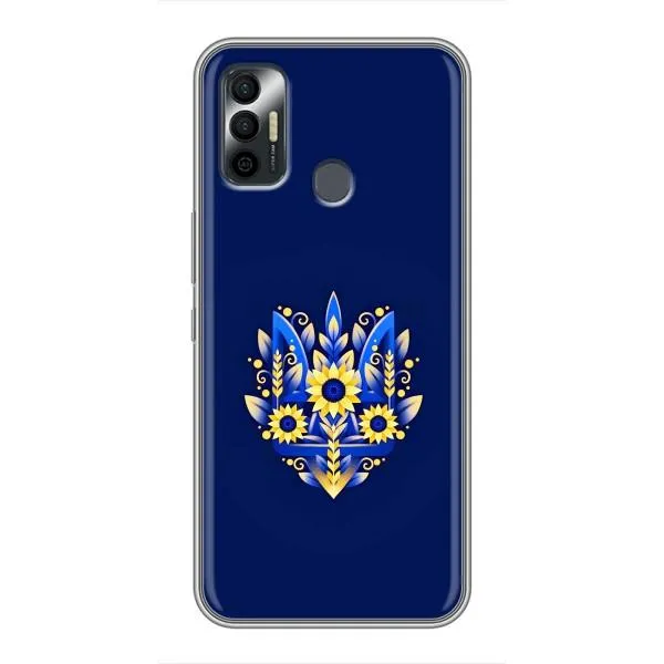 Чохол з принтом «Квітковий Герб» для TECNO Spark 7 (KF6n)