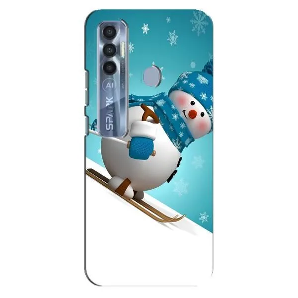 Чохол з принтом «Сніговик на лижах» для TECNO Spark 7 Pro Чохол з принтом «Сніговик на лижах» для TECNO Spark 7 Pro