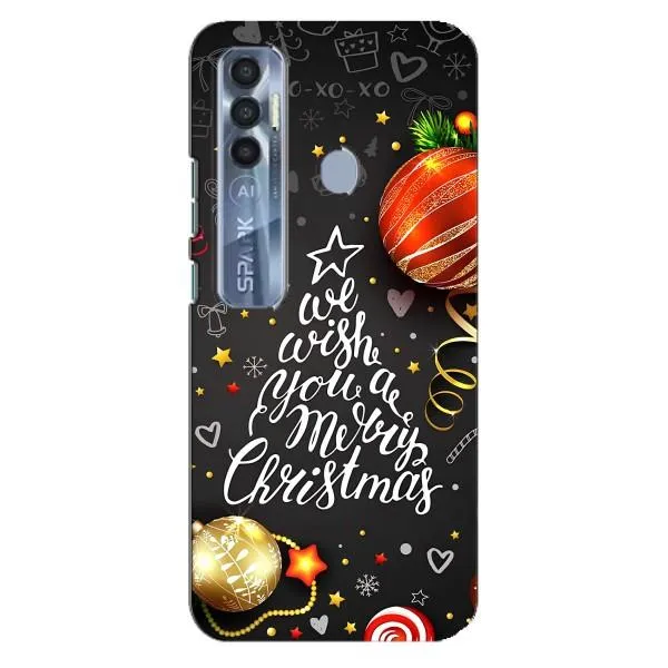 Чохол з принтом «Ялинка» для TECNO Spark 7 Pro