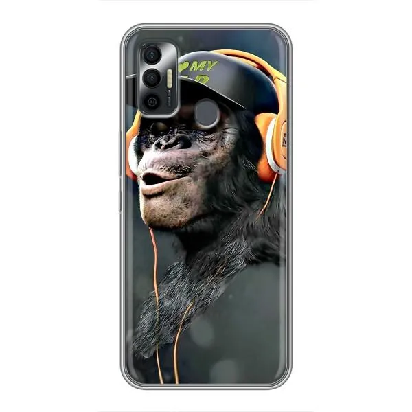 Чехол с принтом «В наушниках» для TECNO Spark 7P
