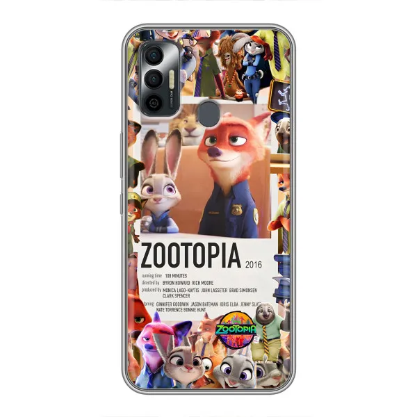 Чехол с принтом «Постер Зверополис» для TECNO Spark 7P