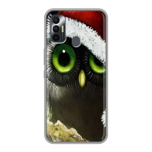 Чехол с принтом «Новогодняя Сова» для TECNO Spark 7P