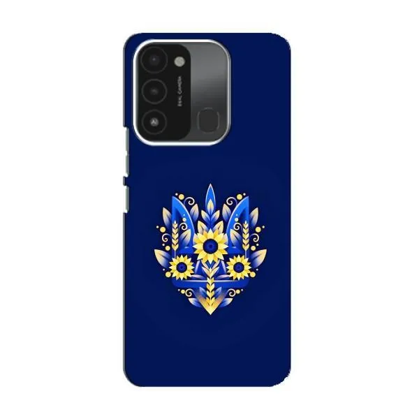Чохол з принтом «Квітковий Герб» для TECNO Spark 8C
