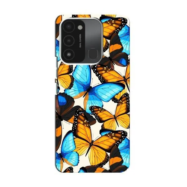 Чехол с принтом «Яркие бабочки» для TECNO Spark 8C