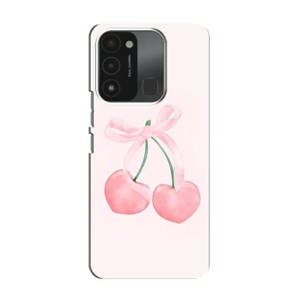 Чехол с принтом «Розовые вишни» для TECNO Spark 8C