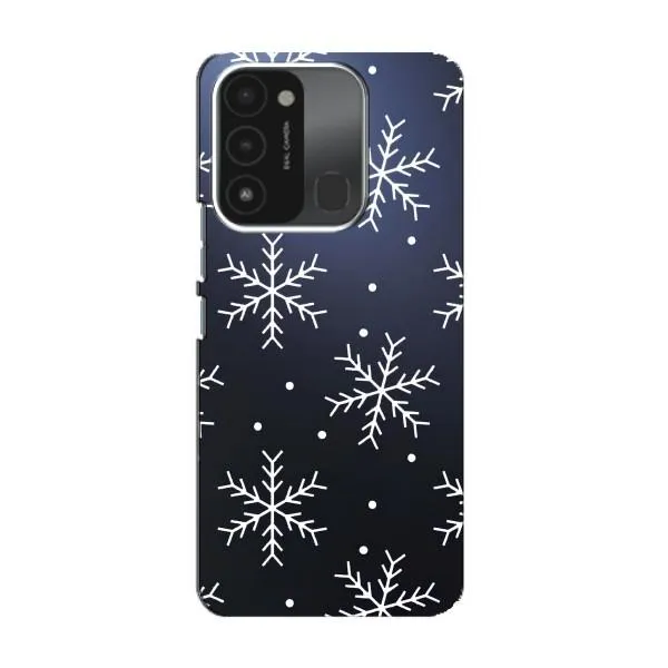 Чехол с принтом «Белые снежинки» для TECNO Spark 8C Чехол с принтом «Белые снежинки» для TECNO Spark 8C