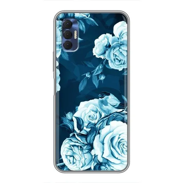 Чехол с принтом «Голубые Бутоны» для TECNO Spark 8P