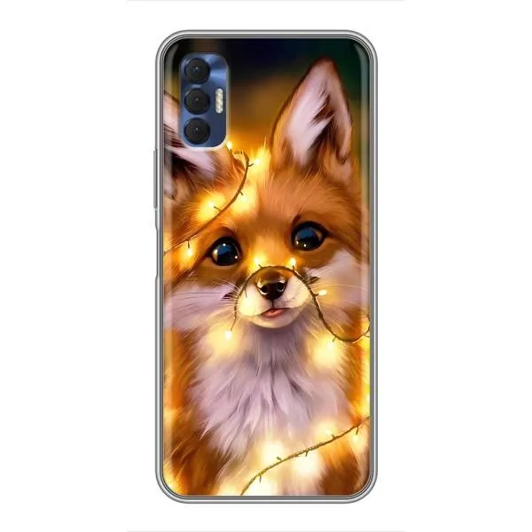 Чехол с принтом «Лисичка в гирляндах» для TECNO Spark 8P Чехол с принтом «Лисичка в гирляндах» для TECNO Spark 8P