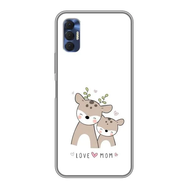 Чехол с принтом «Оленята мама и малыш» для TECNO Spark 8P