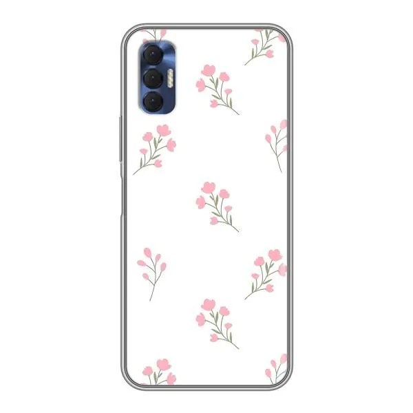 Чехол с принтом «Розовые цветы» для TECNO Spark 8P