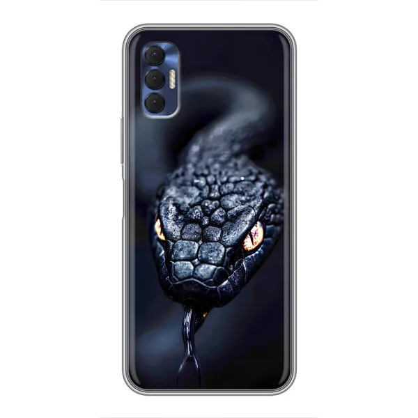 Чохол з принтом «Чорна змія» для TECNO Spark 8P Чохол з принтом «Чорна змія» для TECNO Spark 8P