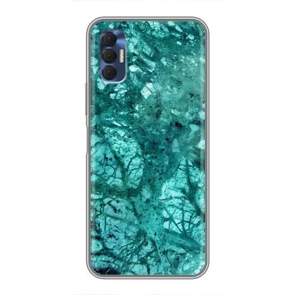 Чехол с принтом «Зеленый мрамор» для TECNO Spark 8P
