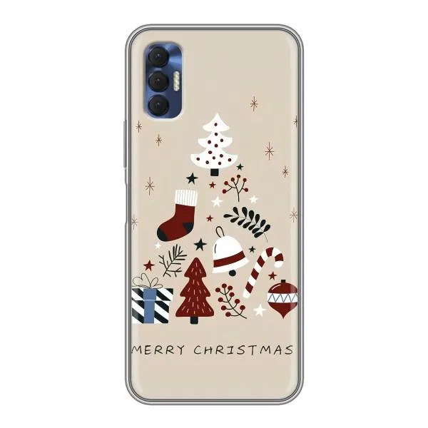 Чехол с принтом «Merry Christmas» для TECNO Spark 8P