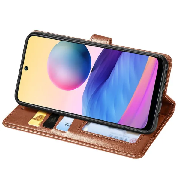 Кожаный чехол-книжка GETMAN Gallant (PU) для TECNO Spark 9 Pro (KH7n) — Коричневый — фото 3 Кожаный чехол-книжка GETMAN Gallant (PU) для TECNO Spark 9 Pro (KH7n) — Коричневый — фото 3