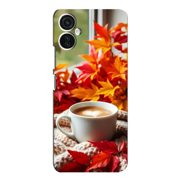 Чехол с принтом «Кофе и листья» для TECNO Spark 9 Pro